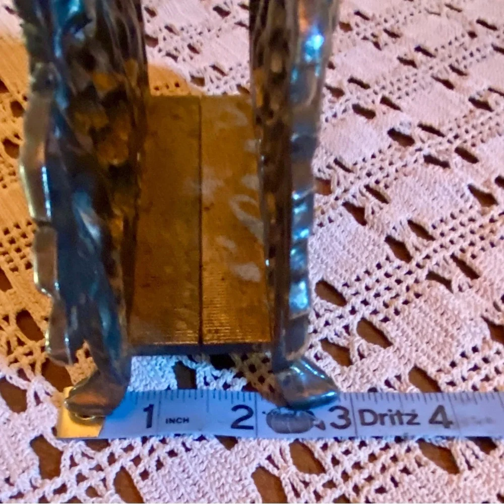 🔥Godinger Silver Plated Footed Embossed Grape Vine Napkin Holder🔥 Vintage 1994